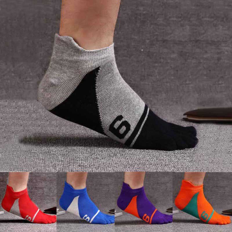 1 Pair of Five Toe Socks Invisible Ankle Toe Gray Socks: Buy Online at ...
