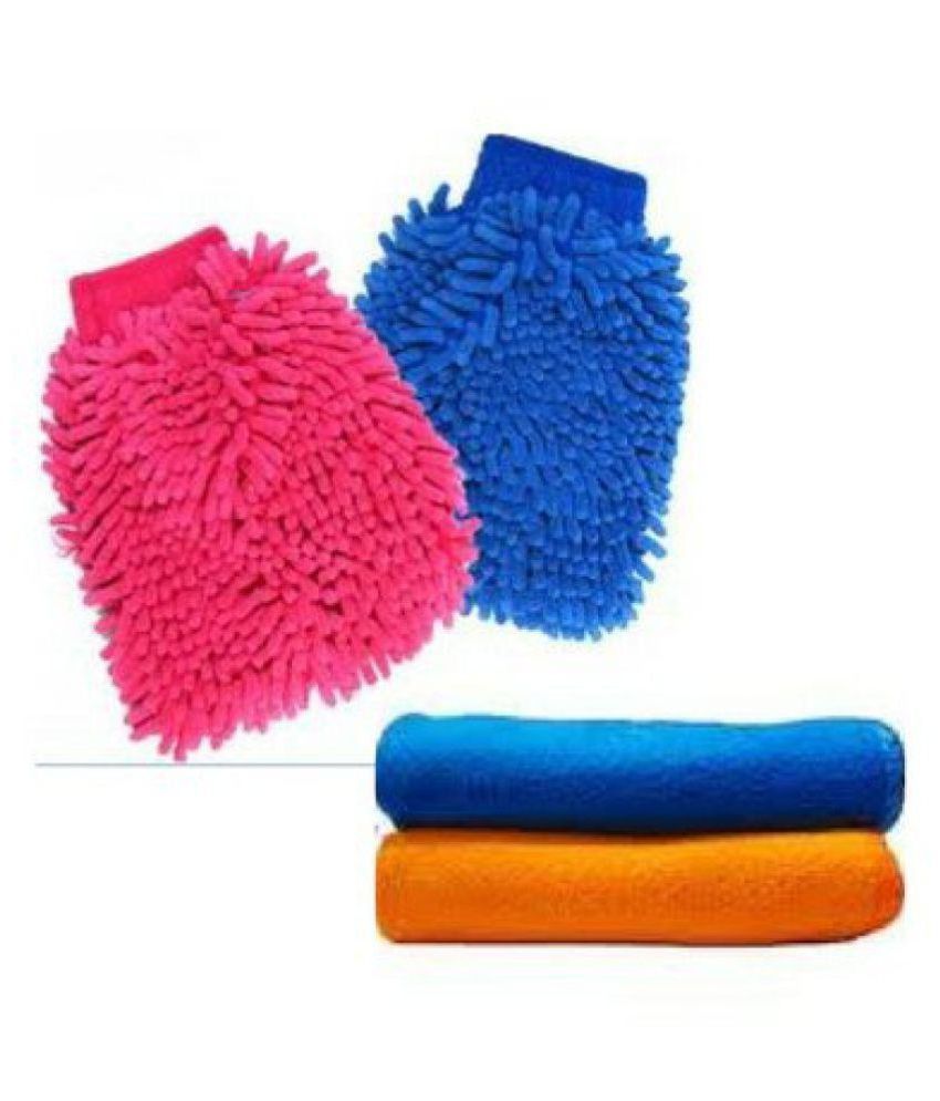 Microfibre Gloves & Cloth combo 2 peices: Buy Microfibre Gloves & Cloth ...