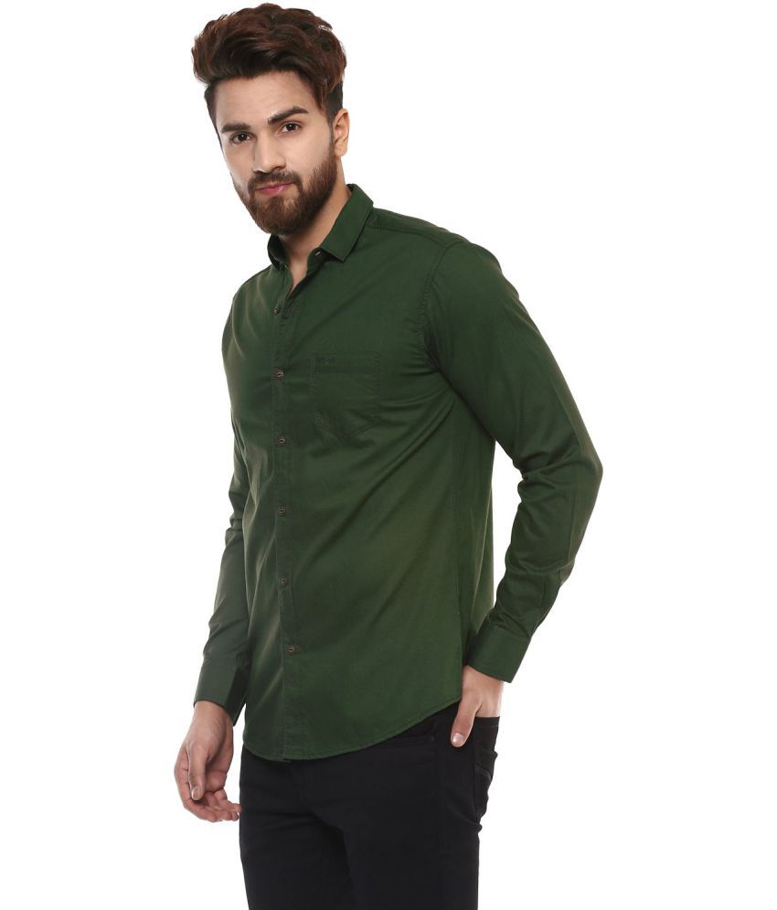 pretty green slim fit shirt