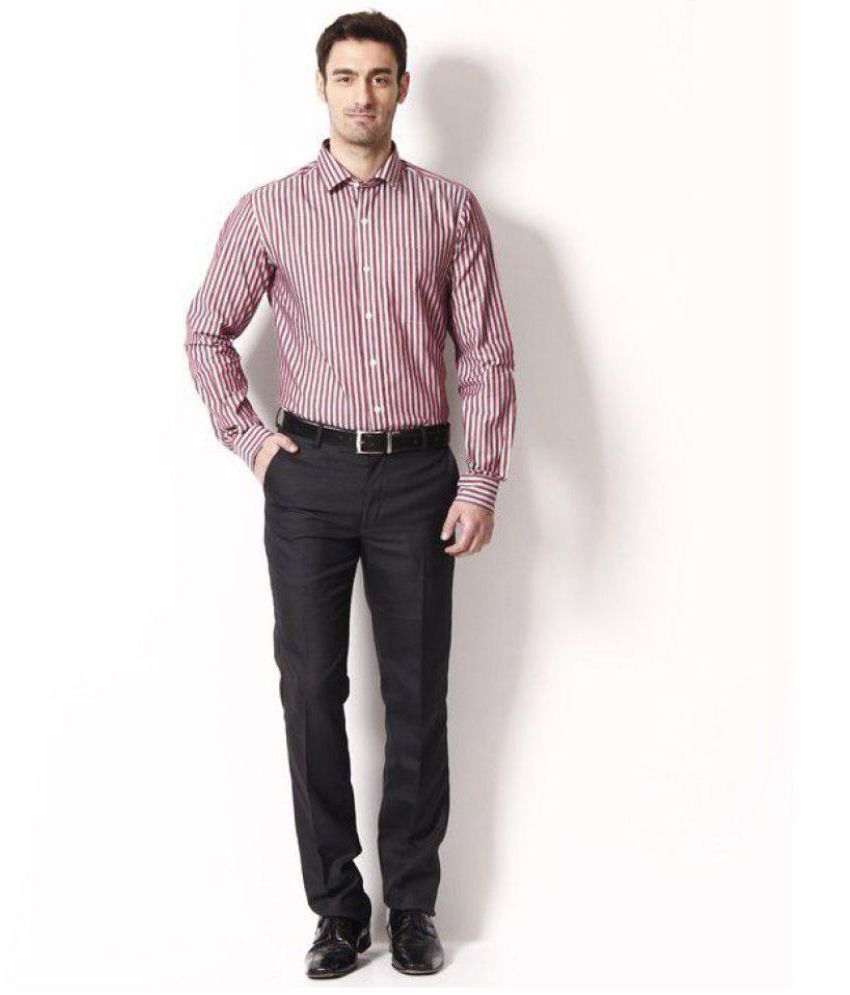 Wills Red Slim Fit Shirt - Buy Wills Red Slim Fit Shirt Online at Best ...