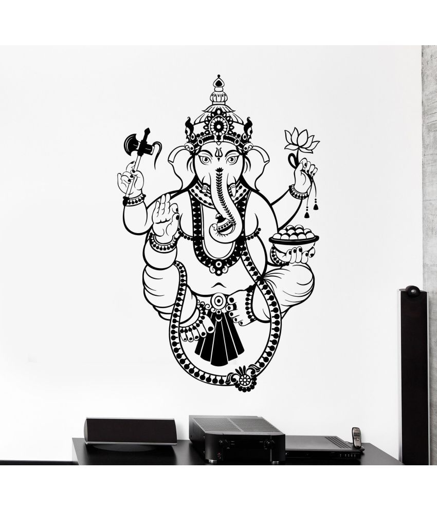     			Decor Villa Ganeshji Religious & Inspirational Sticker ( 58 x 38 cms )