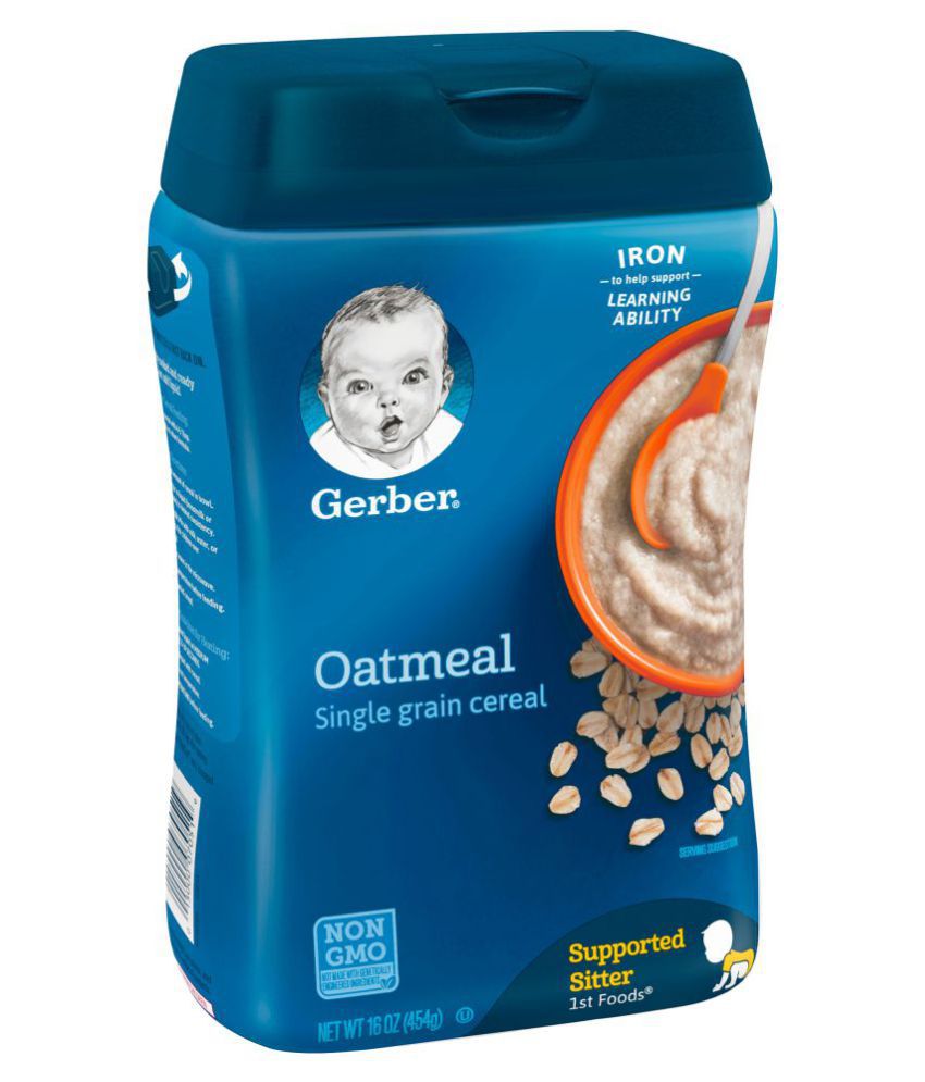 Gerber Gerber Baby Food Oatmeal Single Grain Cereal 4+Month Infant Cereal for 6 Months + ( 227 gm )