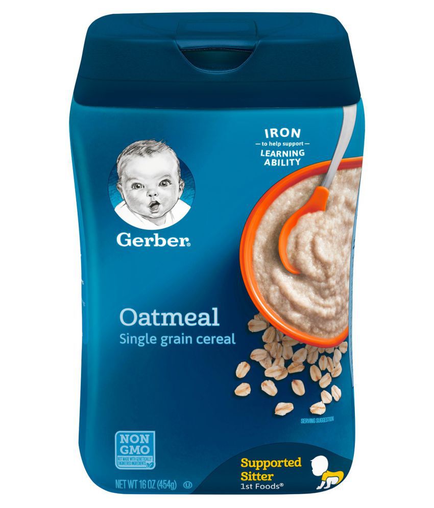 Gerber Gerber Baby Food Oatmeal Single Grain Cereal 227g Infant Cereal for 6 Months + ( 227 gm )