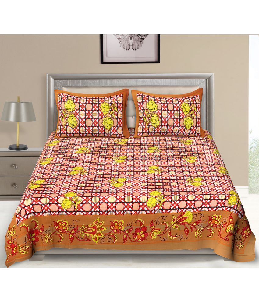 Bombay Spreads Cotton Double Bedsheet With 2 Pillow Covers Tc 104 230 X 215 Cm Buy Bombay 3794