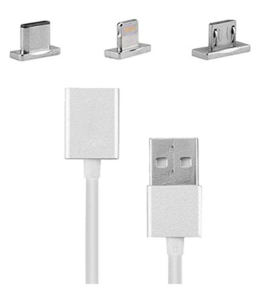 Dice Charging Cable White 1 Meter with Lightning , Type C