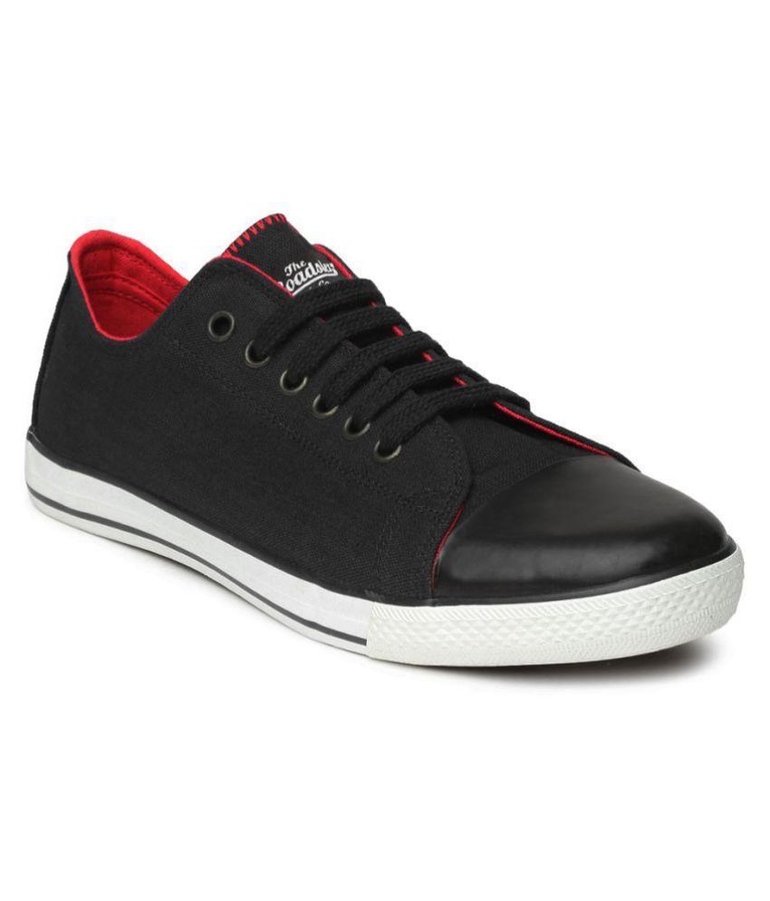 roadster black canvas shoes