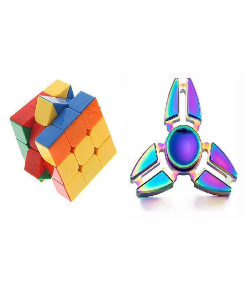 Krypton PACK OF 2 Best quality Fidget Hand Spinner toy and 3X3X3