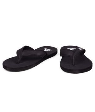 adidas black flip flops