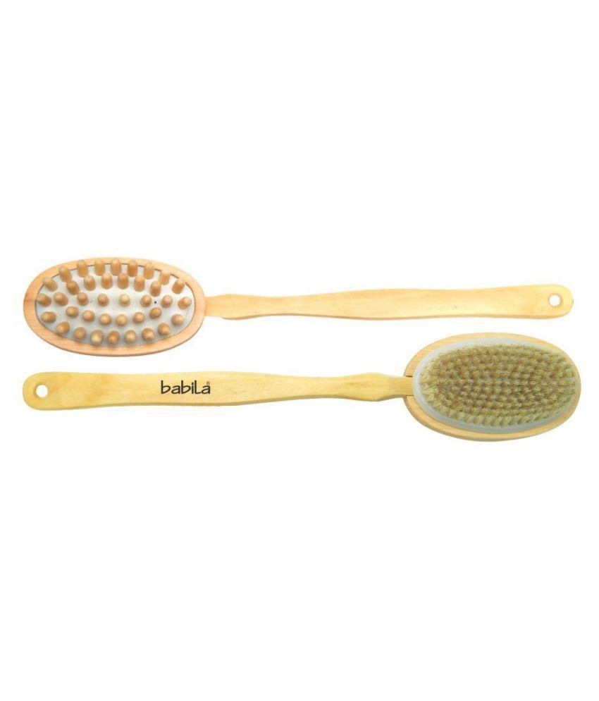 Babila Wooden Natural Bath Brush With Cellulite Massager Babila Wooden Natural Bath Brush With Cellulite Massager At Best S In India