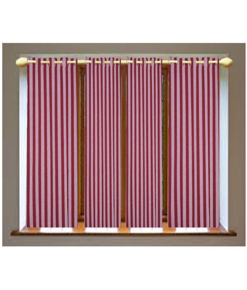     			SBN New Life Style Set of 4 Window Eyelet Curtains Stripes Multi Color
