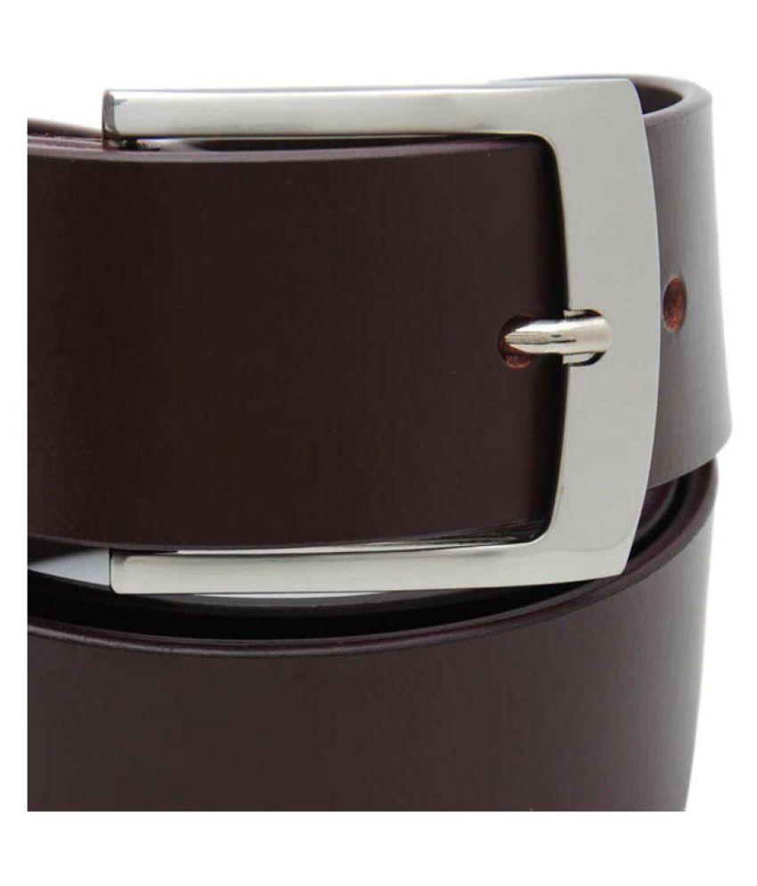 WalletsNBags Brown Leather Formal Belts: Buy Online at Low Price in ...