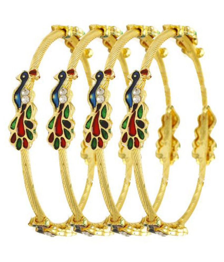     			Youbella Pearl & Gold Bracelet Bangle Set For Women/Girls (2.8)