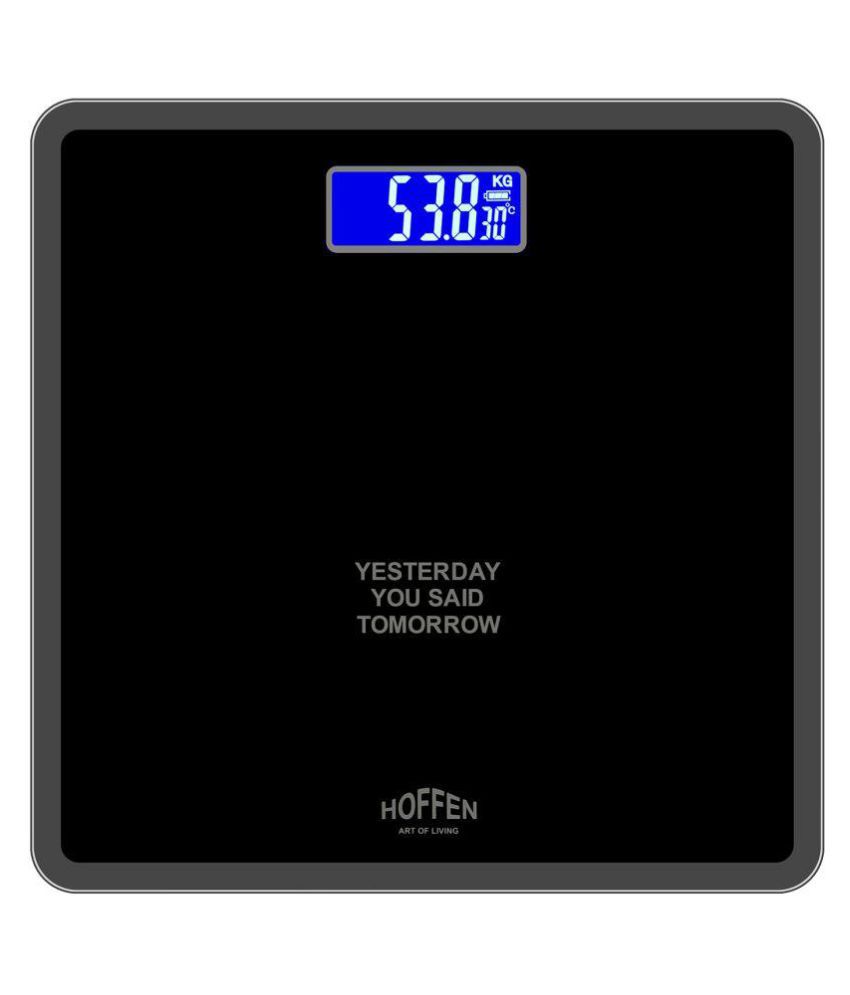     			HOFFEN Hoffen Electronic Digital LCD Personal Health Body Fitness Weighing Scale  HO-18 Black