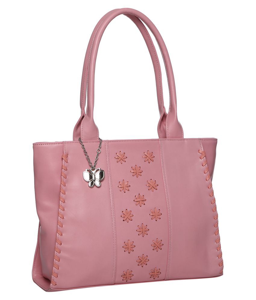 Butterflies Baby Pink P.U. Shoulder Bag - Buy Butterflies Baby Pink P.U ...