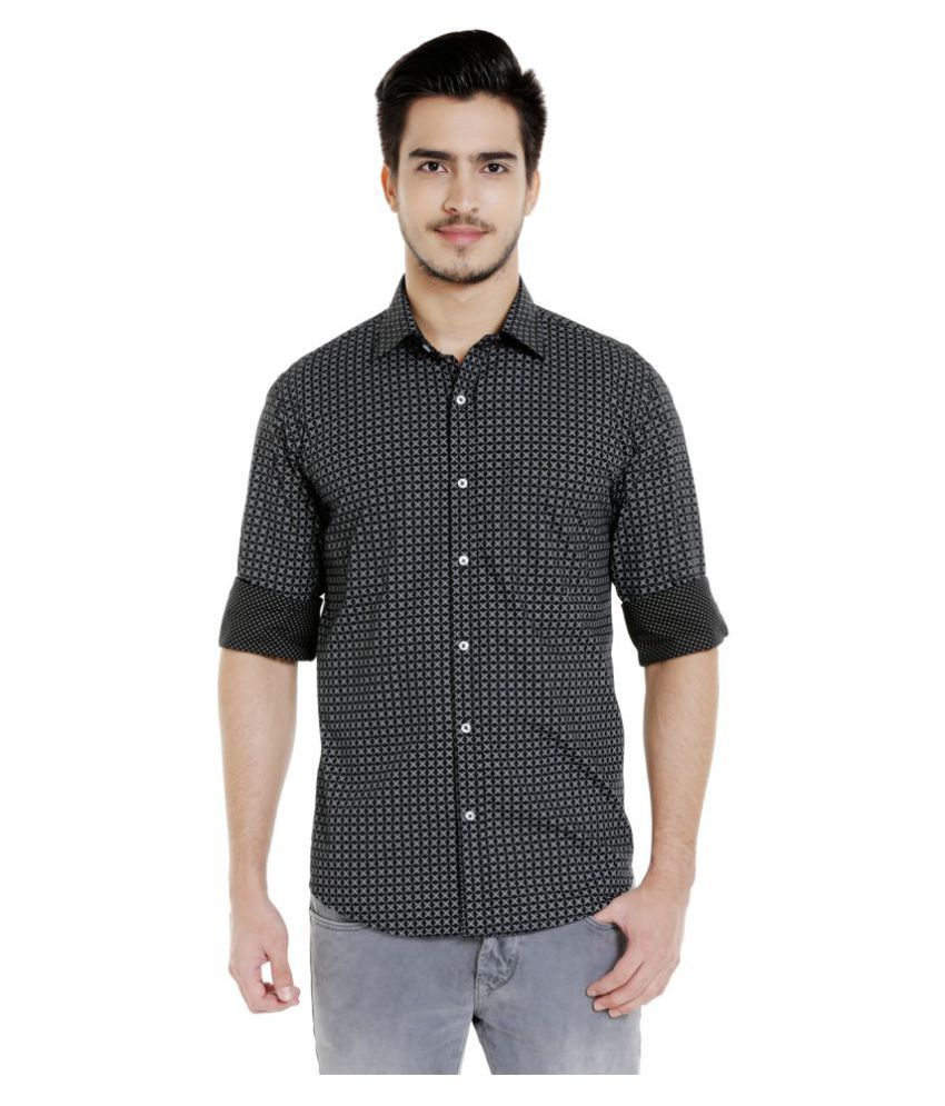 Solemio Black Casual Regular Fit Shirt - Buy Solemio Black Casual ...