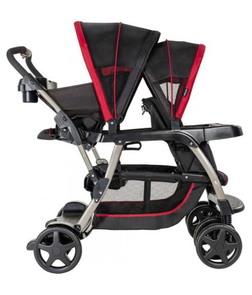 red graco double stroller