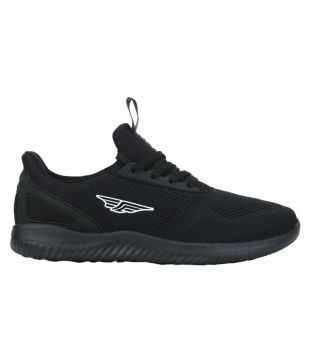 red tape athleisure black running shoes