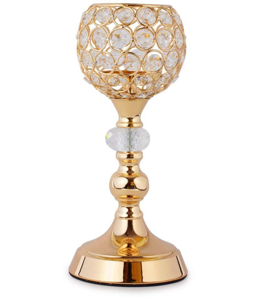 jewel fuel Gold Table Top Crystal Tea Light Holder Pack of 3 Buy jewel fuel Gold Table Top