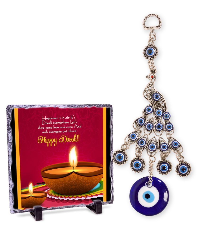 Happy Diwali Big Feng Shui Beautiful Blue Evil Eye Amulet Car Door Hanging Rock Tile Frame Hamper Buy Online At Best Price In India Snapdeal