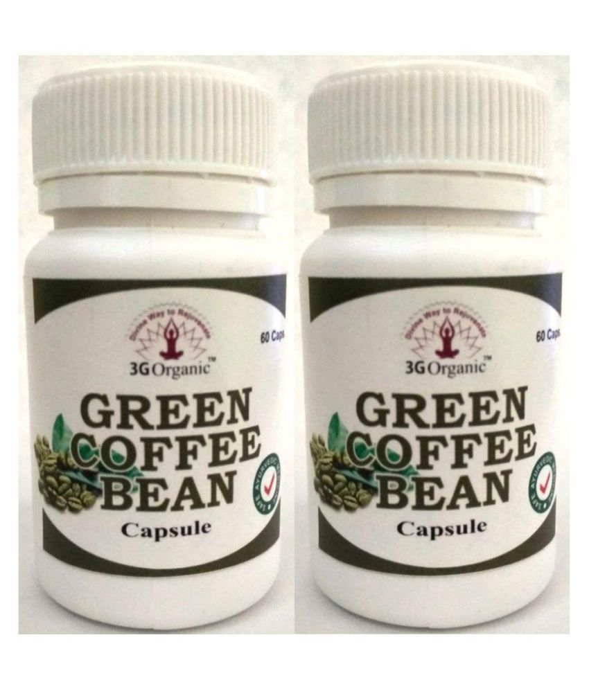 3G Organic Green Coffee Bean Extract 60 Capsules 55 GCA 120 gm Fat Burner Capsule