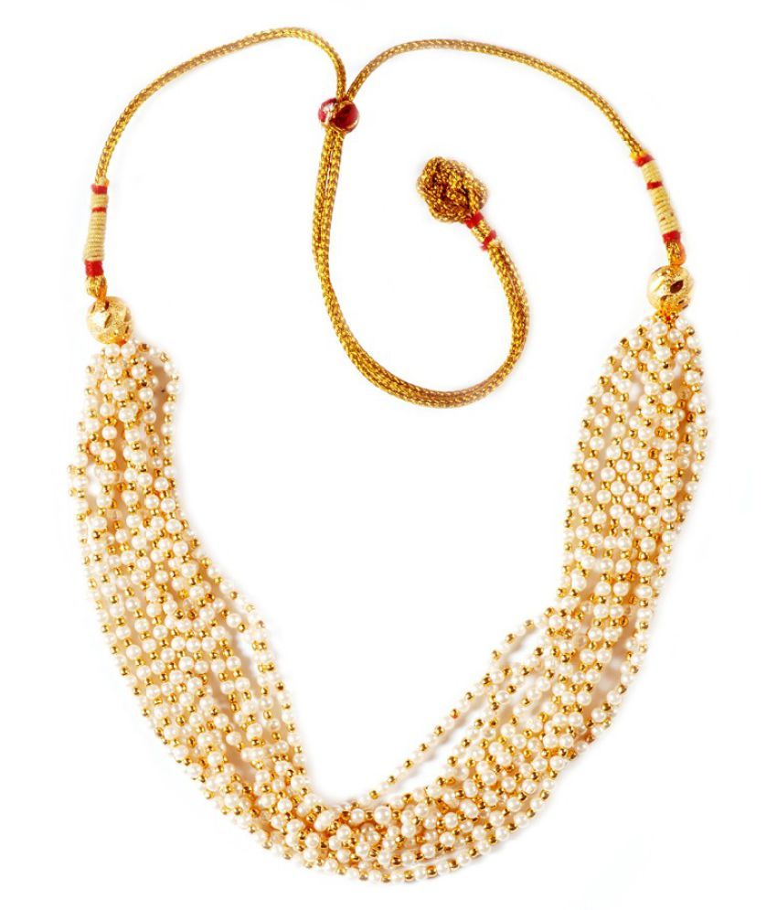 Soubhagya Jewellers 10 line moti Thushi 