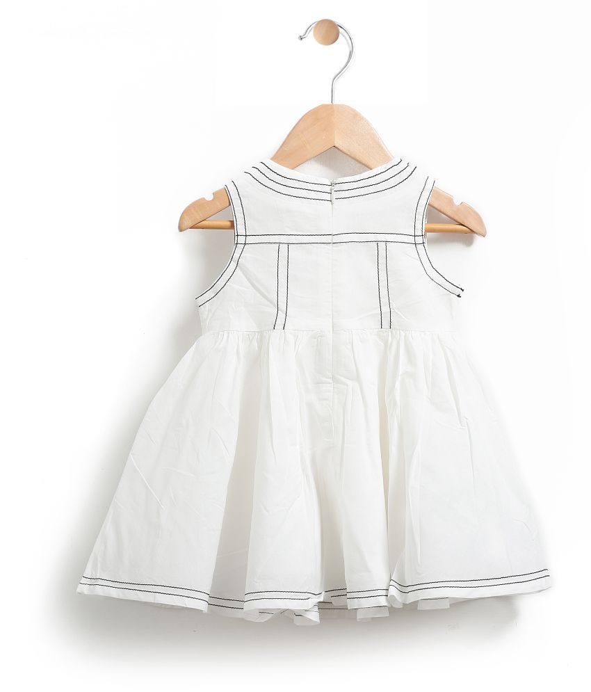white cotton frock design