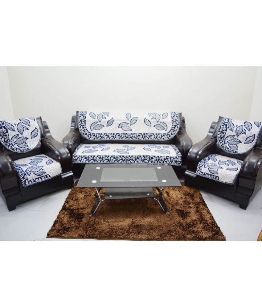     			KINGLY 5 Seater Jacquard Set of 6 Sofa Cover Set