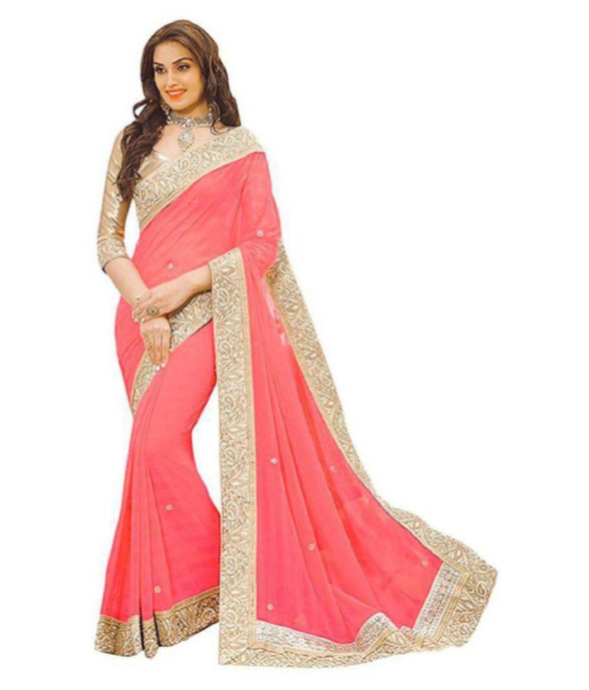 red chiffon sarees online