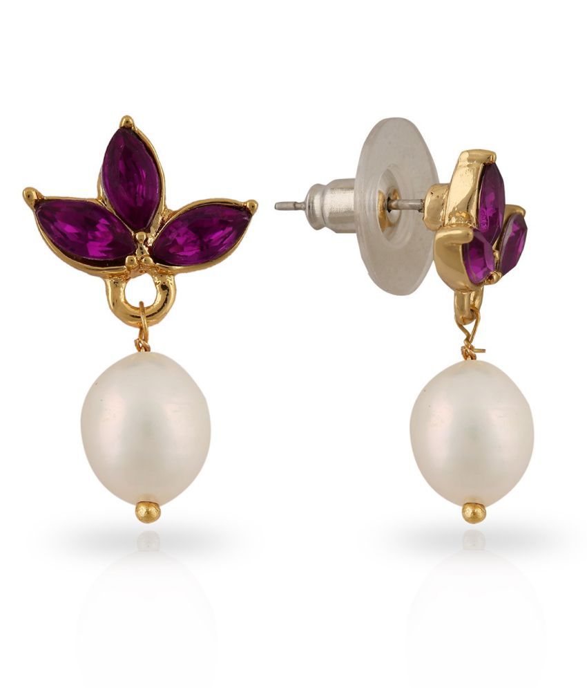Chandrani Pearls white pearl earrings 