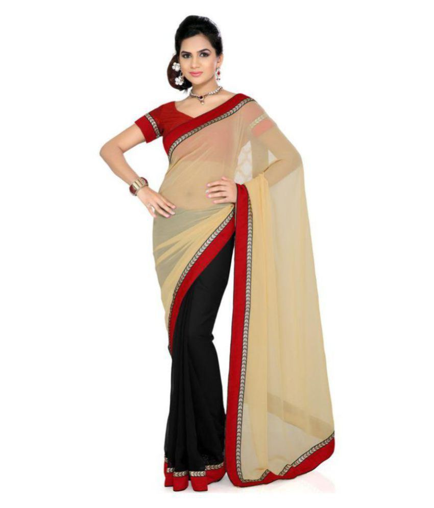 Khatu Shyam Multicoloured Georgette Saree Combos Buy Khatu Shyam