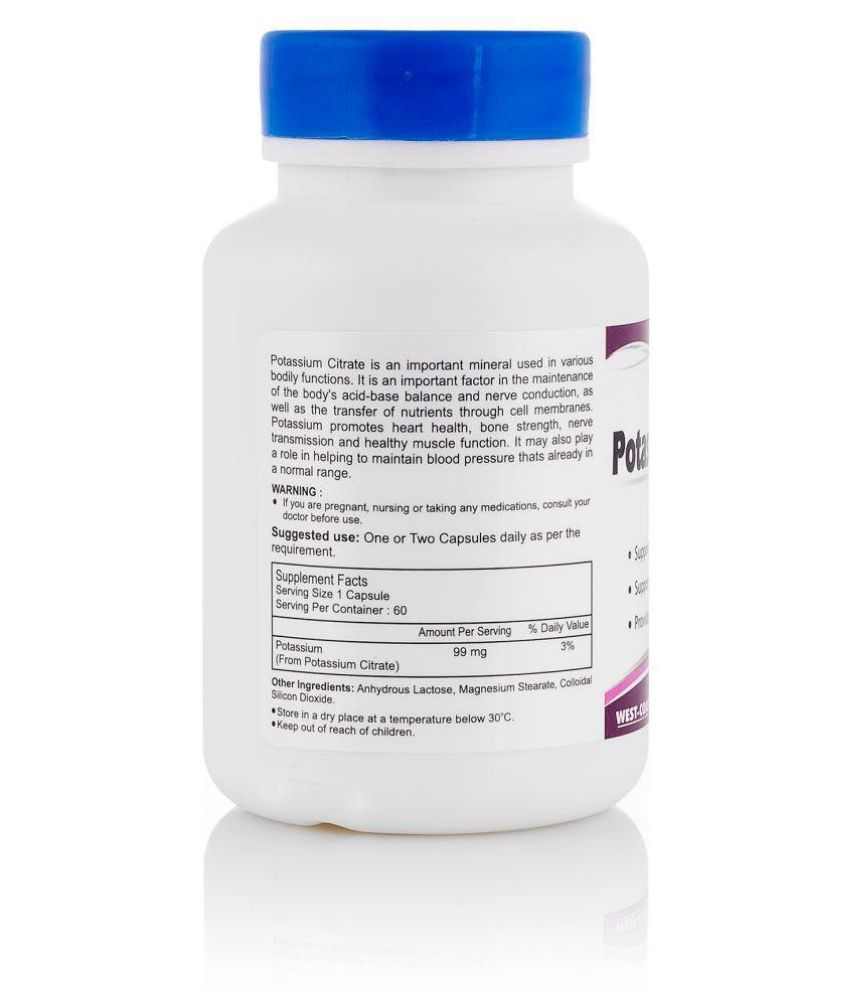 HealthVit Potassium Citrate 99 mg Capsule 60 no.s Buy HealthVit