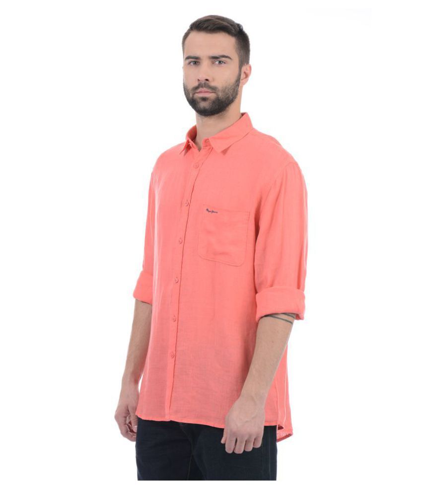 peach casual shirt