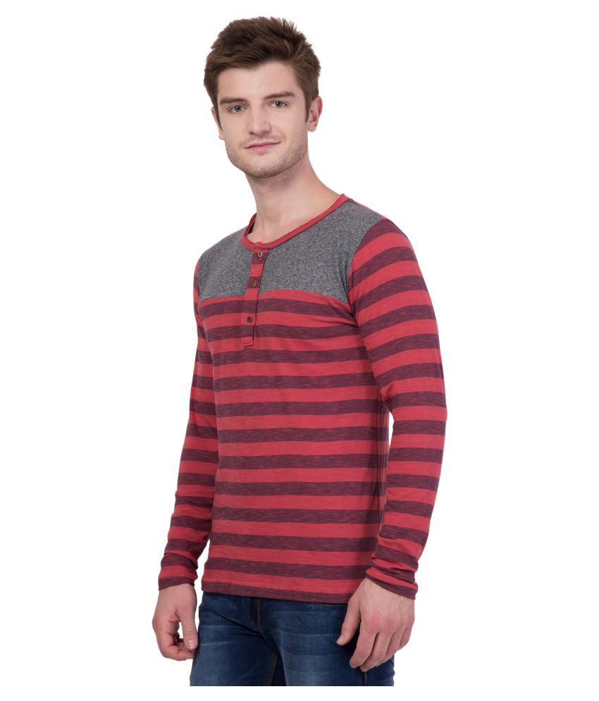 maroon henley t shirt