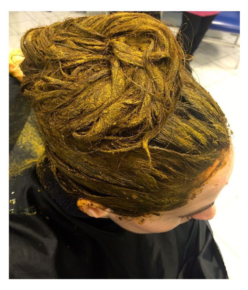 Shagun Gold Hair Colour Powder Black Henna Semi Permanent Hair Color Black Black 100 G