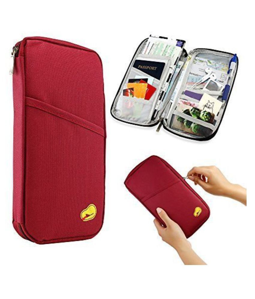     			sellus SL-01212 Nylon Maroon Passport Holder/ Travel Accessories