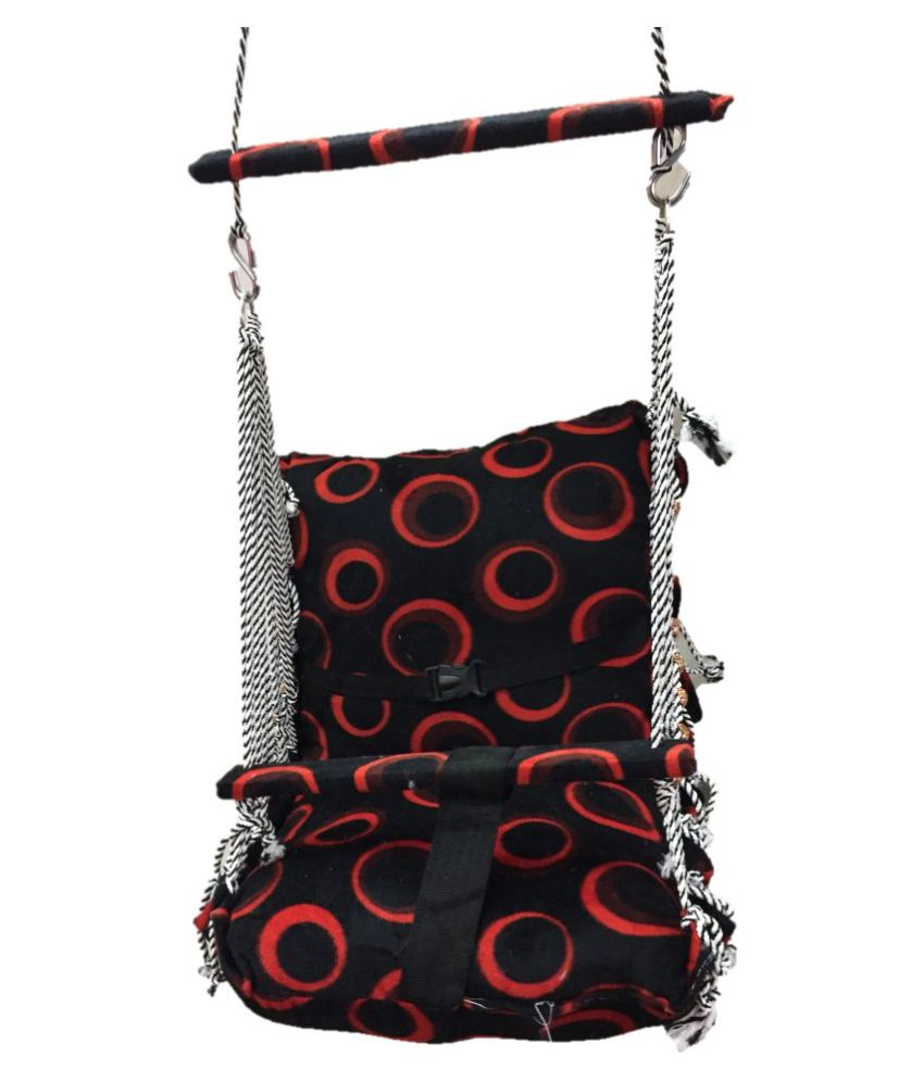 Creativevilla Baby Swing Hammock Multicolor Red Black Small Size With Safety Belt 0 4 Years