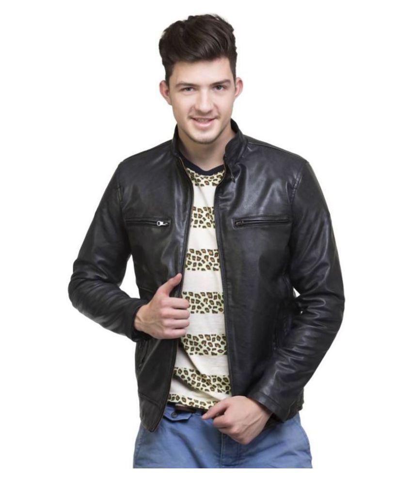 MotReX Black Leather Jacket - Buy MotReX Black Leather Jacket Online at ...