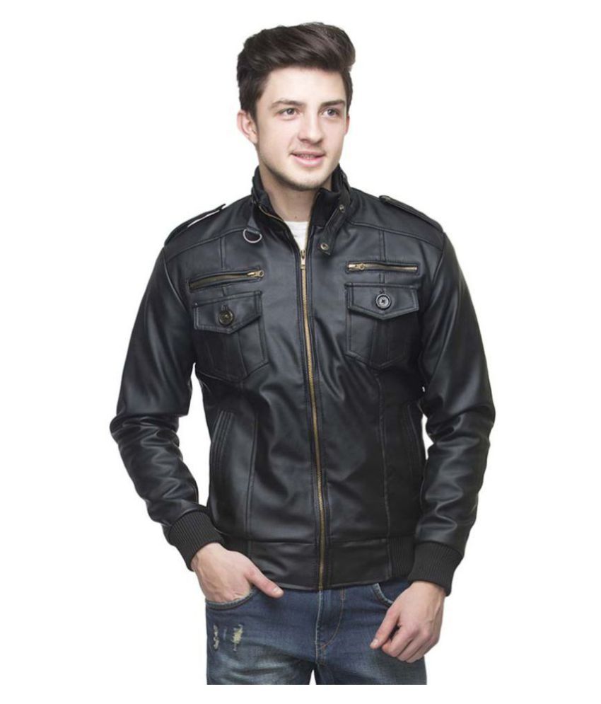 MotReX Black Leather Jacket - Buy MotReX Black Leather Jacket Online at ...