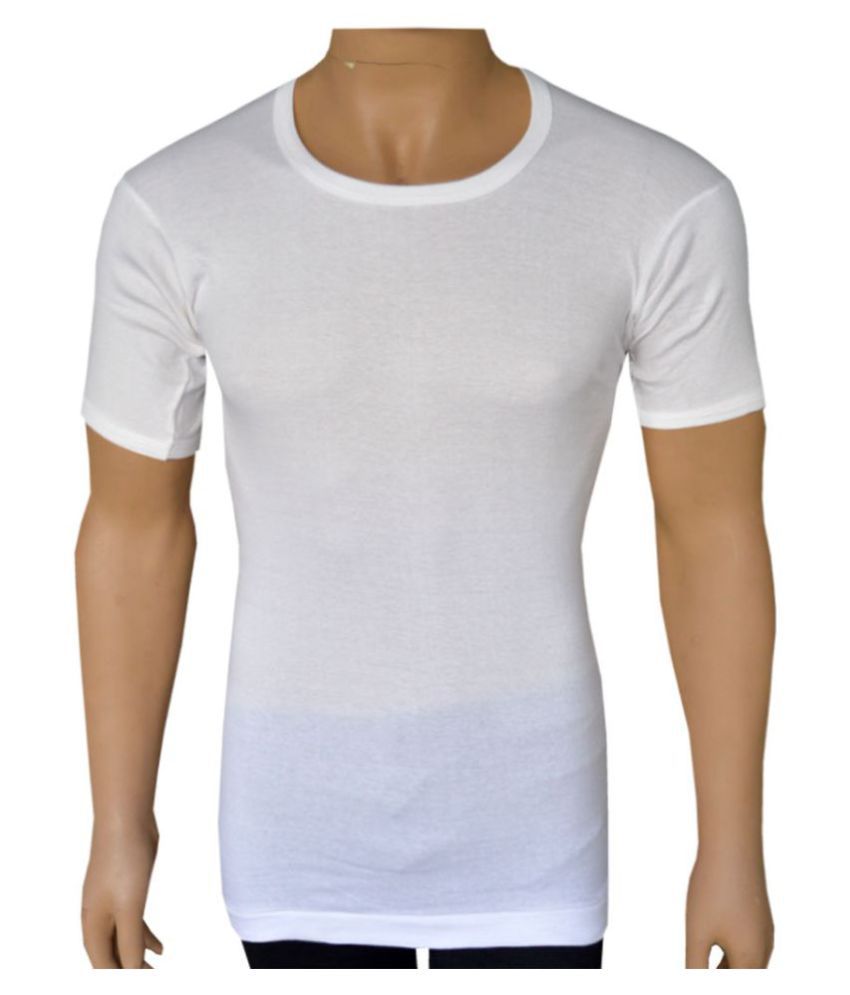 Lyril White Half Sleeve Vests Pack of 6 - Buy Lyril White Half Sleeve ...