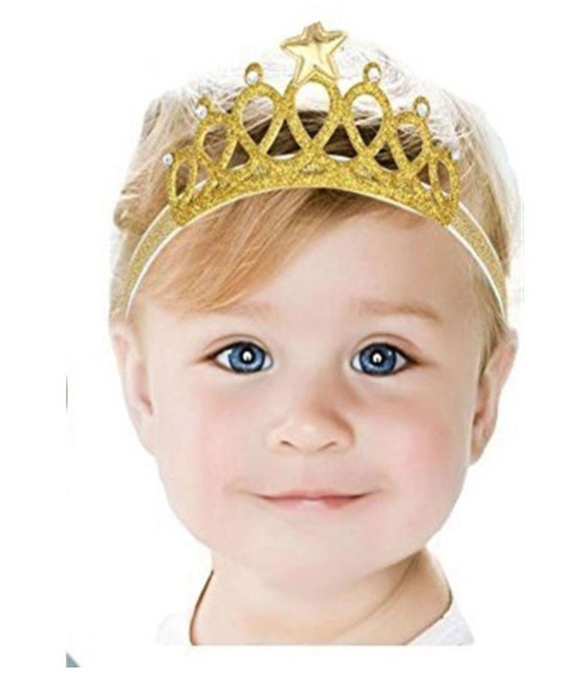 Ziory Golden Baby Girl Baby Boy Unisex Rhinestone Crown Headbands Toddler  Princess Headband Hair Accessories Birthday Gift Tiara Crown Headband: Buy  Online at Low Price in India - Snapdeal