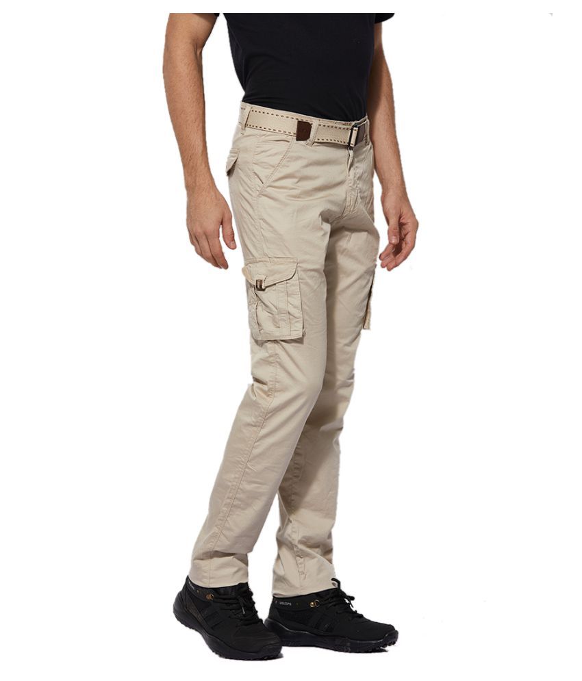 beige cargos men's