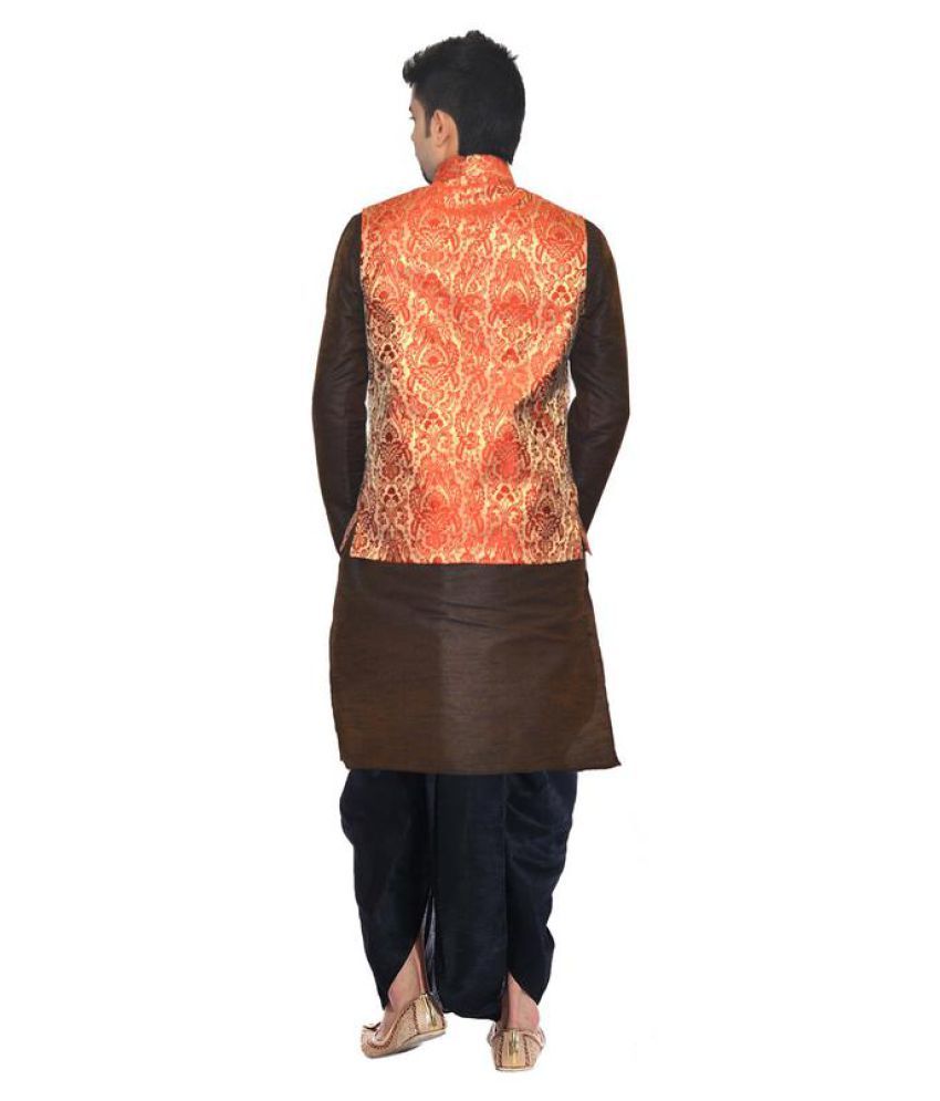 violet shirt with dhoti