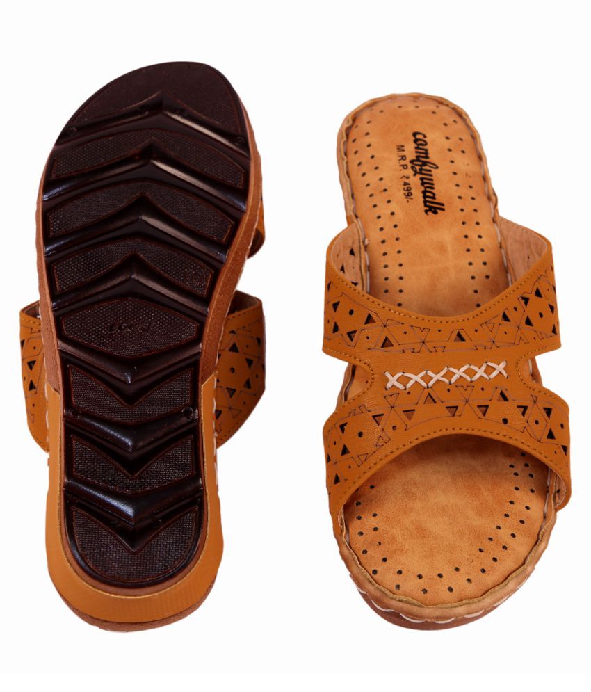 tan slip on slippers