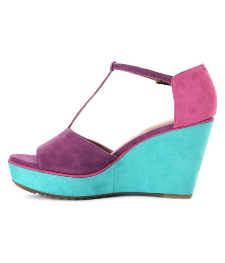 Clarks Purple Wedges Heels Price in India- Buy Clarks Purple Wedges ...