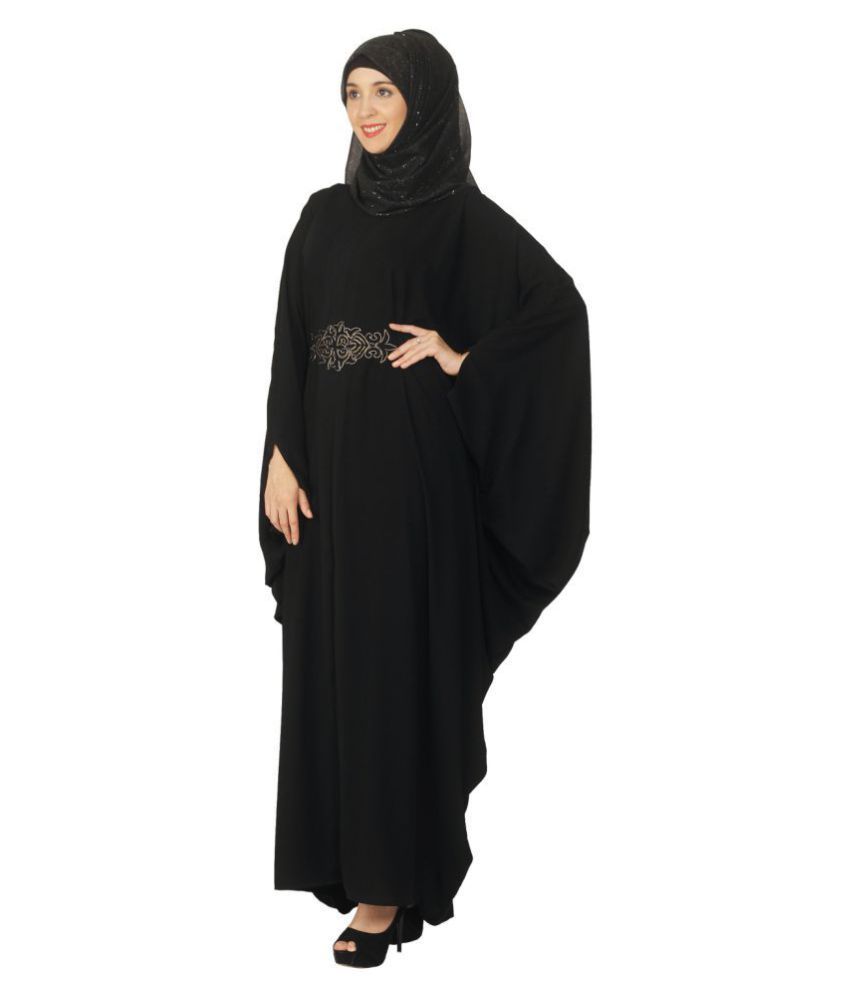 Modest Forever Black Polyester Stitched Burqas without Hijab Price in India - Buy Modest Forever 