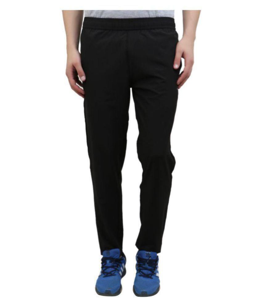 adidas black polyester lycra track pant