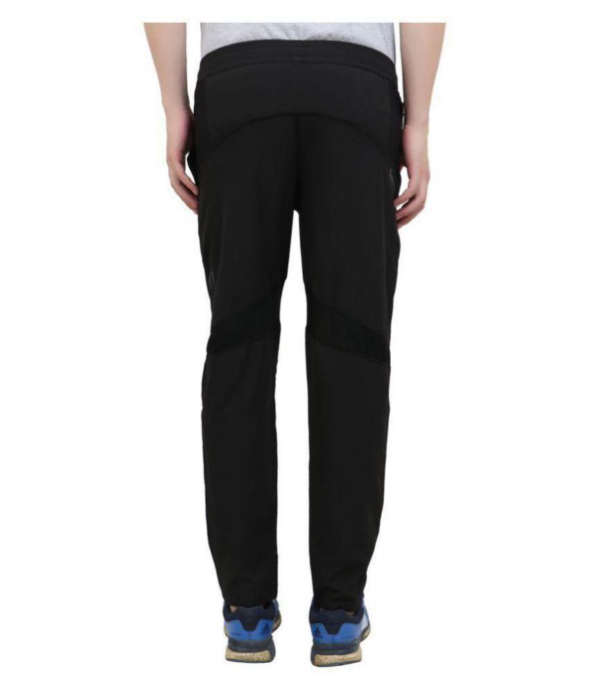 adidas black polyester lycra track pant