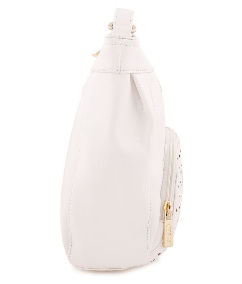 white sling backpack