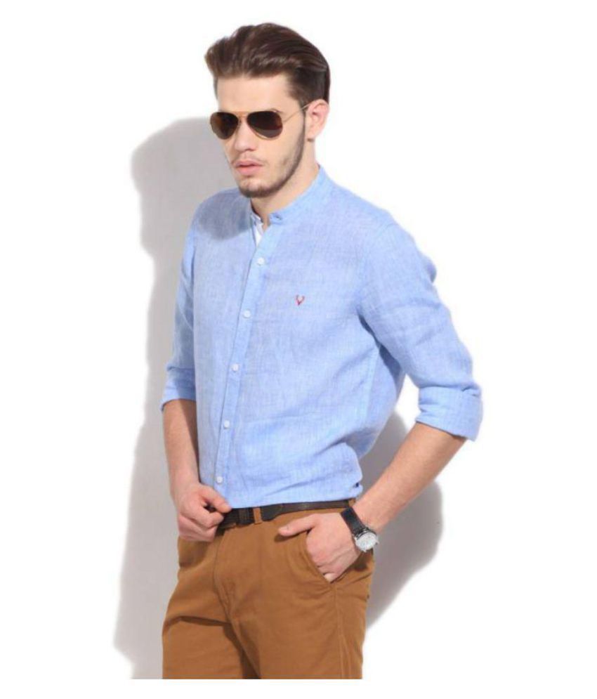 Allen Solly Blue Casual Slim Fit Shirt - Buy Allen Solly Blue Casual ...