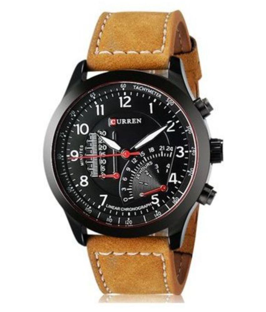 Smc Brown Leather Analog Watch Price in India: Buy Smc Brown Leather Analog Watch Online at Snapdeal